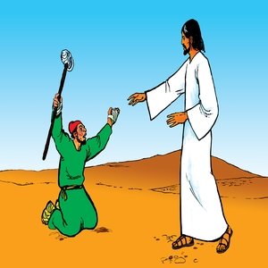26 - Jesus Touches a Man with Leprosy
